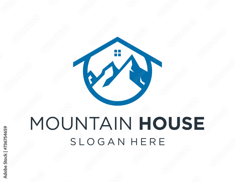 Poster the logo design is about mountain house and was created using the corel draw 2018 application with a