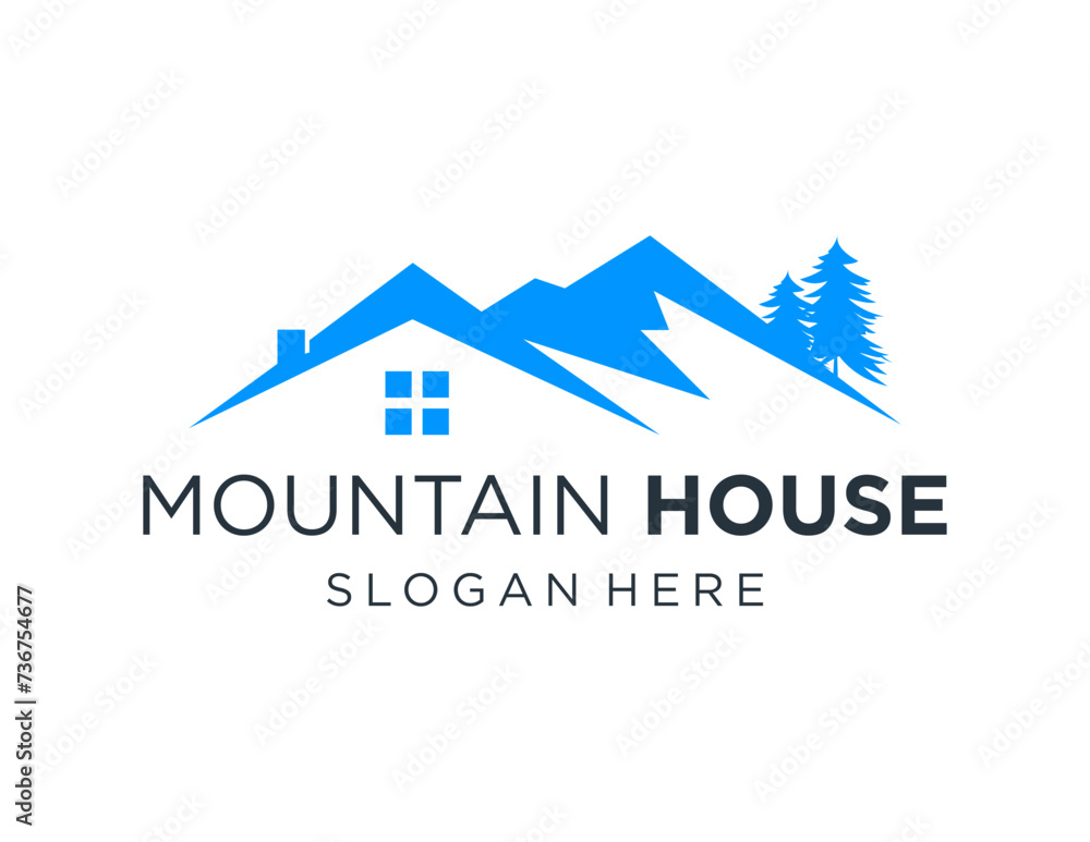 Poster the logo design is about mountain house and was created using the corel draw 2018 application with a