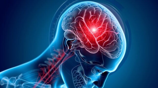 A stroke or a brain attack. occurs when something blocks blood supply to part of the brain or when a blood vessel in the brain bursts. In either case, parts of the brain become damaged or die