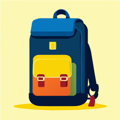 Study Essentials: Schoolbag Vector Illustration