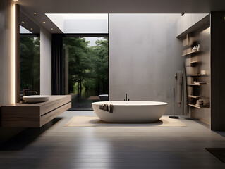 bathroom interior modern architecture  ai generative