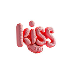 balloon with word kiss