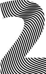 Abstract Monochrome Wave Pattern Font Number 2