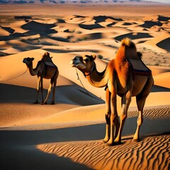camel in the desert