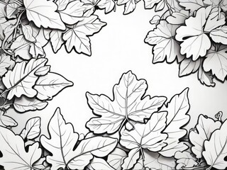 seamless background with leaves