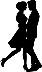 Love Silhouette Vectors for Valentine  design set