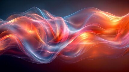 Fototapeta premium A captivating image of blurred red and blue waves intertwining and merging in a spellbinding display.