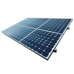 solar panels on white background