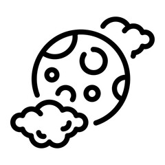 moon Line Icon