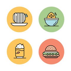 Food and Drink Icon Vector Set