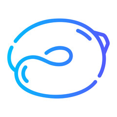 neck pillow Line Gradient Icon