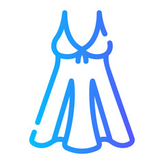 nightgown Line Gradient Icon