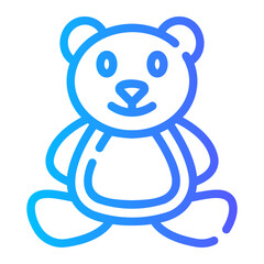 teddy bear Line Gradient Icon