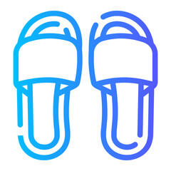 slippers Line Gradient Icon