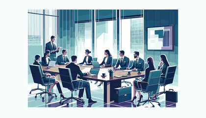 Concept vector illustration of business situation.