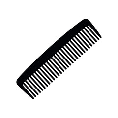 Comb silhouette icon. Hair comb and hair brush. Vector.