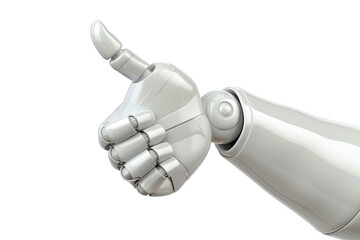 Robot Hand Thumb Up Isolated