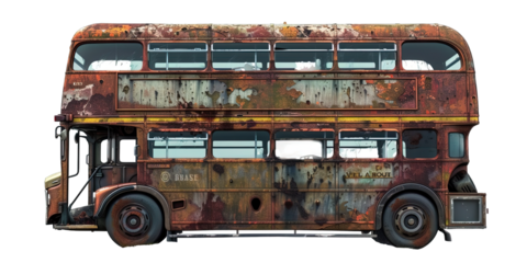Rustic Abandon Double Decker Bus
