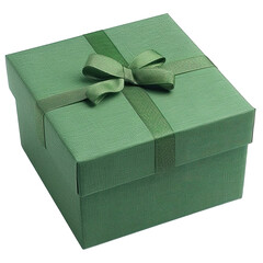 Green Gift Box Isolated