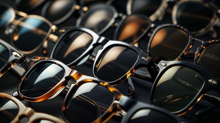 Assorted Sunglasses Showcase - obrazy, fototapety, plakaty