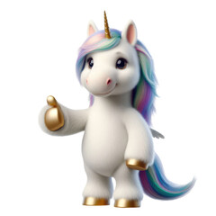 Unicorn with Thumbs Up - A magical unicorn character giving a thumbs up, perfect for fantasy and children's illustrations