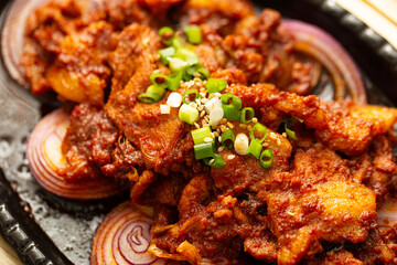 Korean spicy stir fried pork