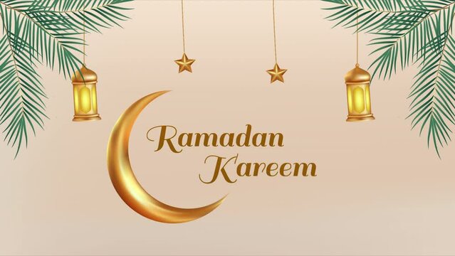 Ramadan holy month celebrations in the Muslim . Animated arabesque background for religious greetings as ramadan, Hajj, Eid and common Islamic purposes.