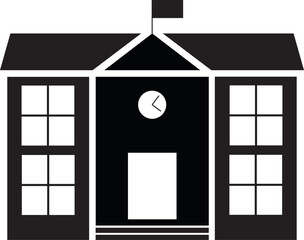 School building icon. vector illustration.