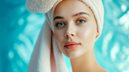 Beautiful woman in a spa salon