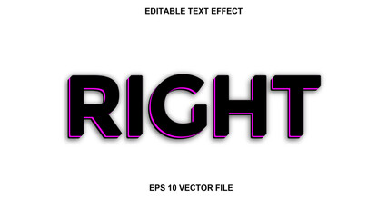  right smooth editable text effect. smooth text effect style 3d, headline, font, customizable, bold, typography, premium, marketing
