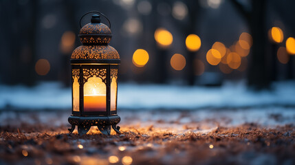 arabic lantern for ramadan concept background