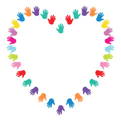 Colorful Hand Border Frame