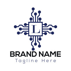 Abstract L letter modern initial lettermarks logo design	
