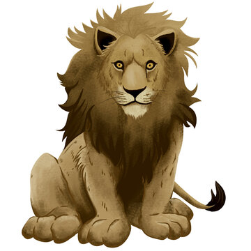 leon animal illustration in png format