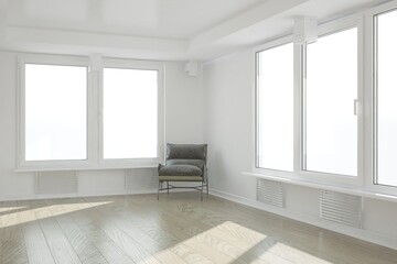 Modern interior design. 3D illustration