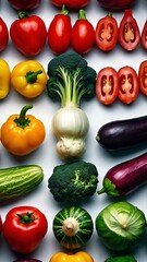 Fototapeta na wymiar Photorealistic of various types of vegetable
