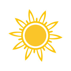 Yellow Sun Round Icon