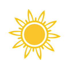 Yellow Sun Round Icon