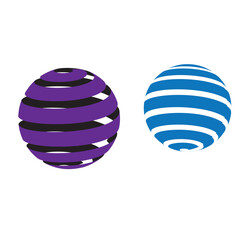 Round circular globe banner frames, borders. Vector of hand drawn circular markers