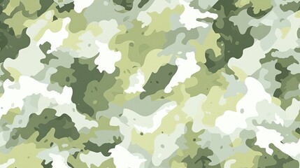 small detailed camouflage texture, army-green, medium-green, light-green, white background pattern