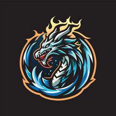 dragon logo esport style