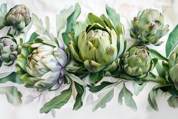 artichokes on a wooden background