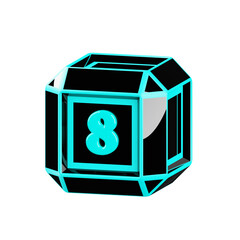 number 8 3d cube icon