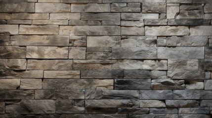 Fototapeta premium Dramatic side-lit stone wall showcases enhanced textured, rough surface aesthetics. Ai Generated