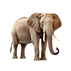 Elephant, side view, on transparency background PNG
