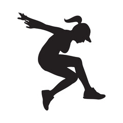 Silhouette of a Woman jumping