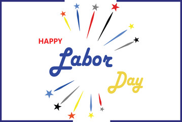 Happy labor day hand on white background.  banner template. 1st May celebrate on Labor Day is an annual holiday. vector illustration.