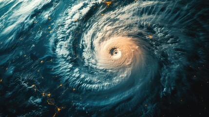 Hurricane Florence intensifies over the Atlantic, a formidable force in nature's theater, Ai Generated.