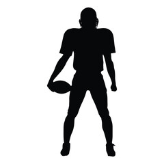 American Football Player Silhouette Vector © Masud010