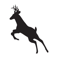 Silhouette of a DEER jumping